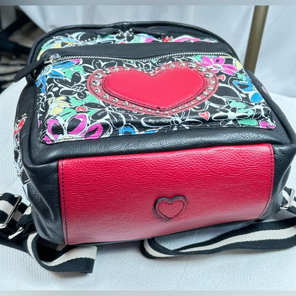 NWOT Limited Edition Brighton Scribble Garden Love Backpack (Leather) & pouch - Picture 5 of 10